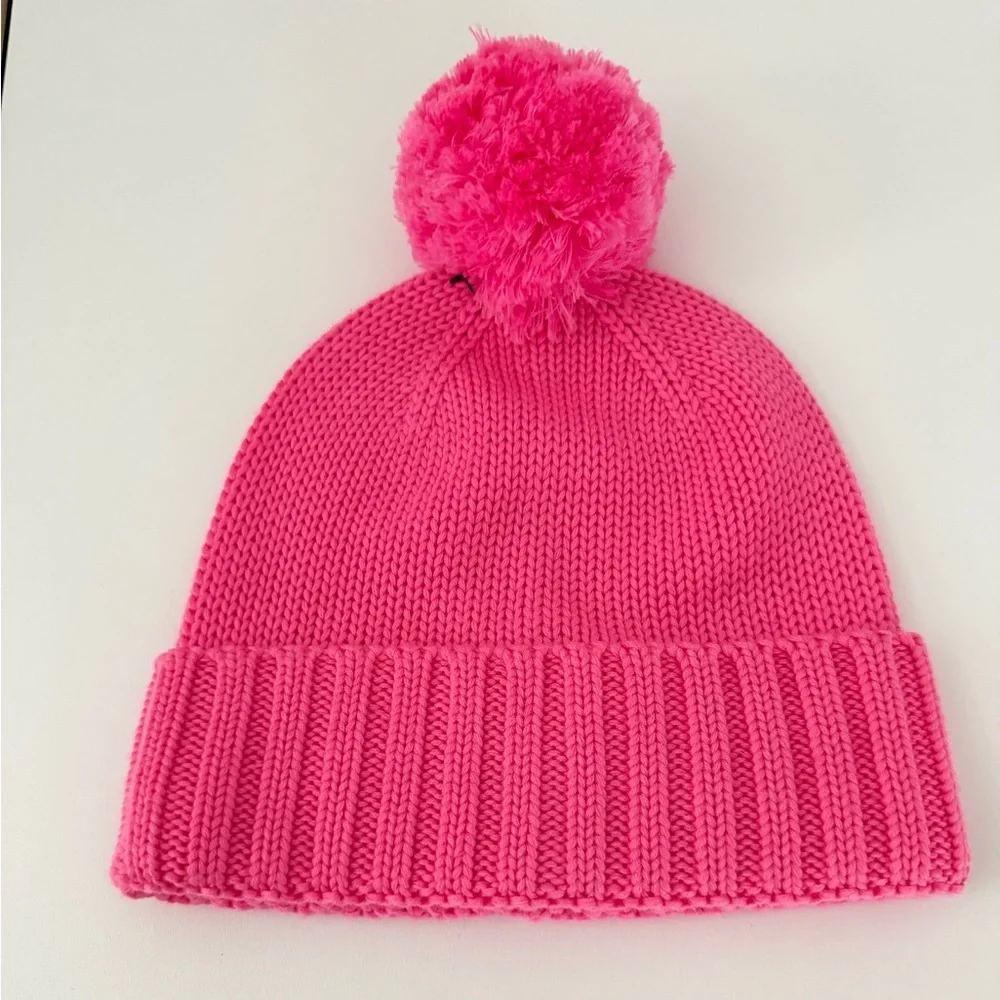 UGG Australia Bright‎  Pink Beanie Pom Knit OS Cozy Cabin Barbie Core